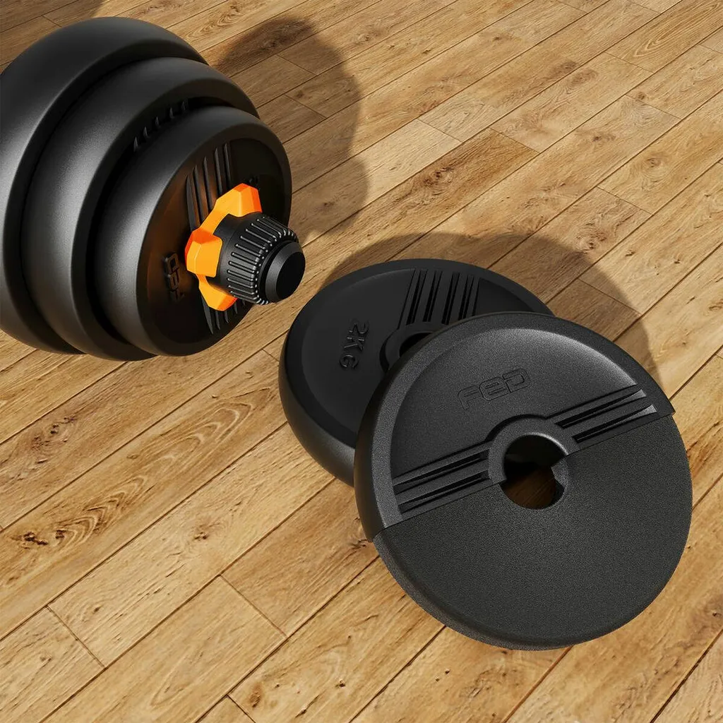 Haltères Xiaomi ORMANC30V2P - Kit de Musculation Modulable en Acier Noir