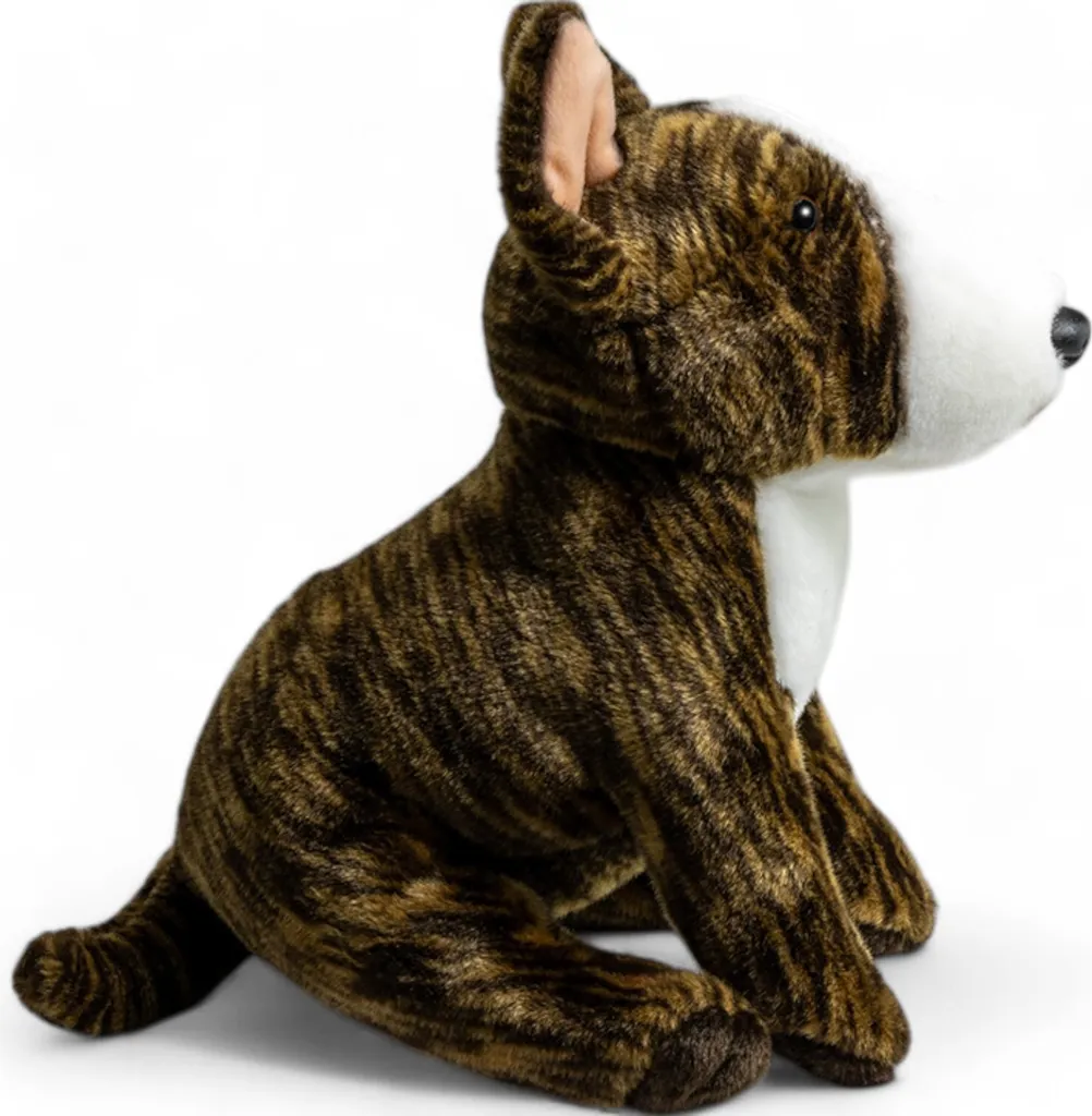 Carl Dick Pitbull Assis Brun 30cm Peluche Réaliste 3663 pour Collection - 3