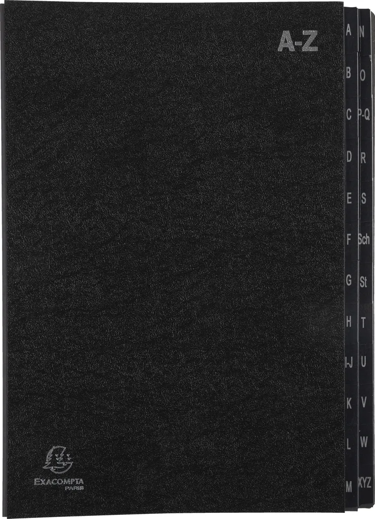 Trieur rigide Exacompta 24 compartiments A4 - Noir 57024E - 24x34cm