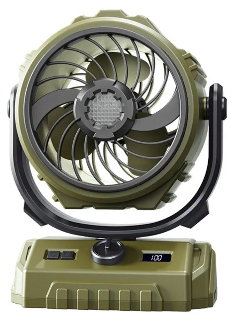 INF Ventilateur Oscillant Haute Vitesse 100 Vitesses - 6000mAh Vert USB