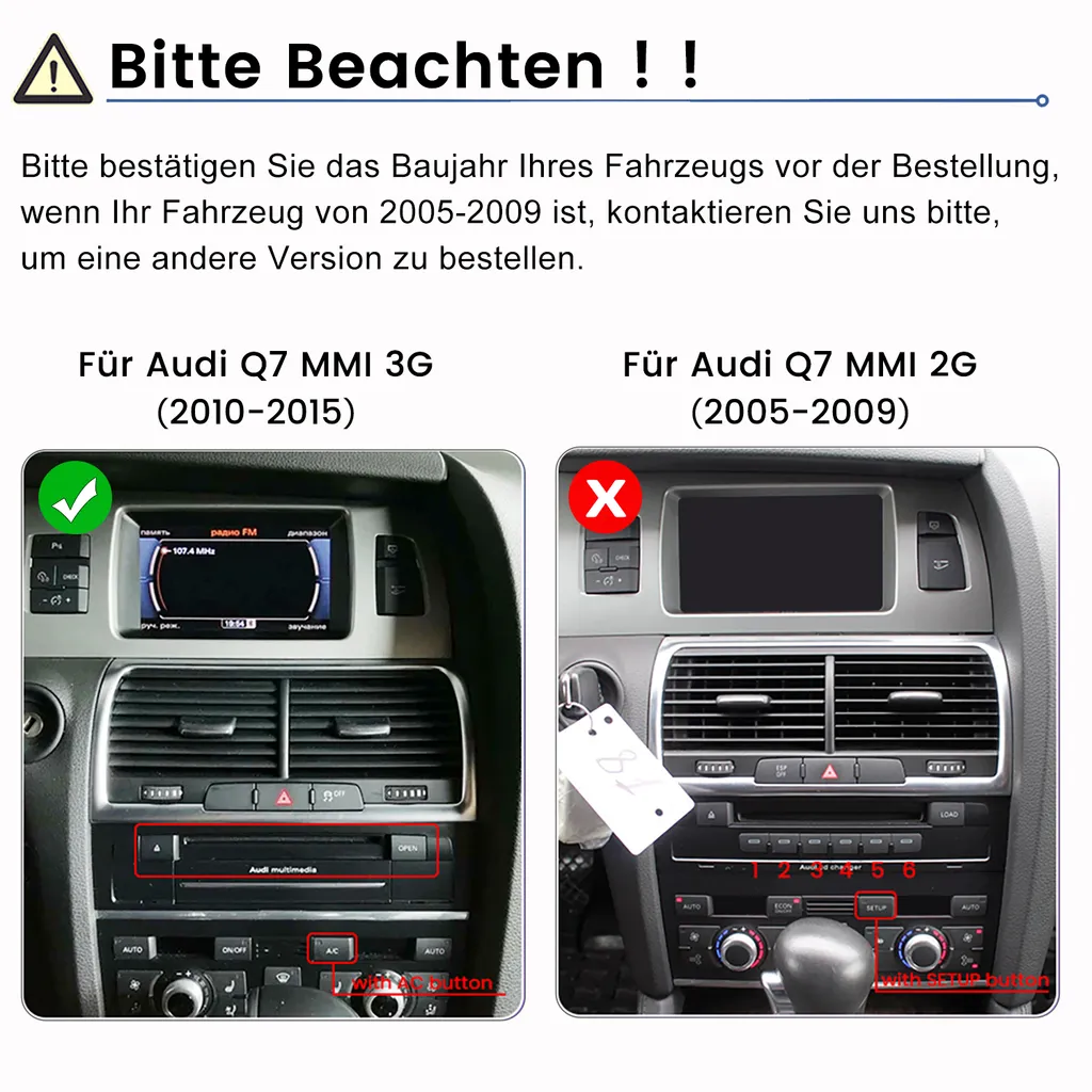 Android Écran 4+64G Carplay Q7 4L MMI 3G Basic : GPS DAB+ Bluetooth - 2