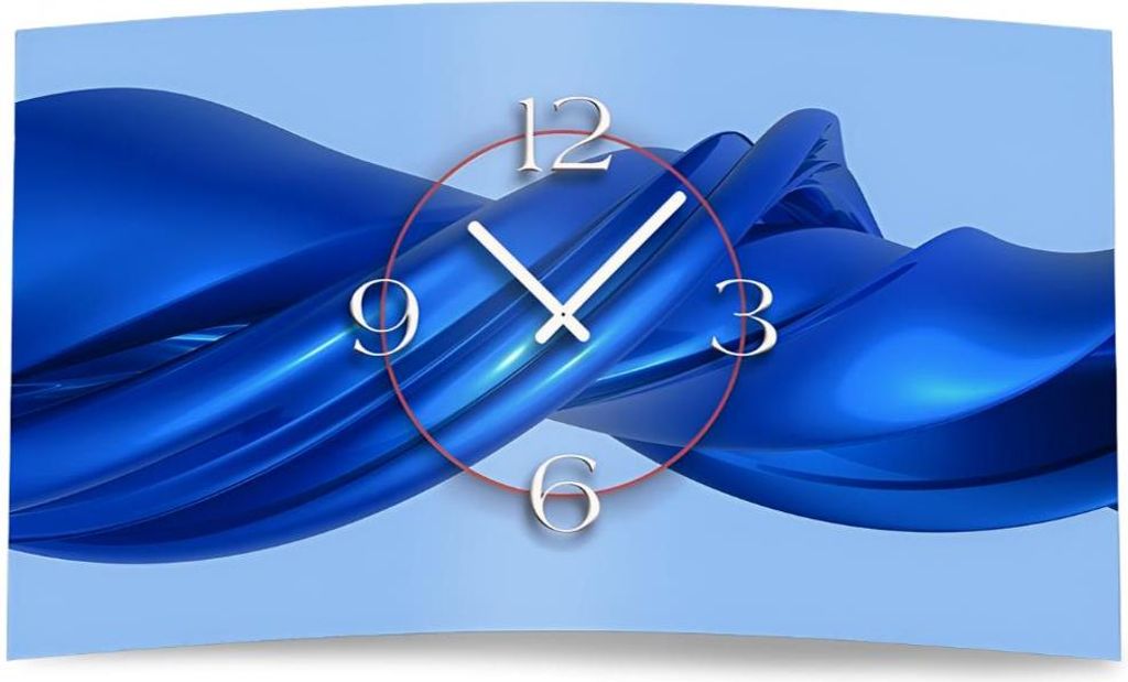 Digital Designer Art abstrakt blau Designer Wanduhr modernes Wanduhren Design leise kein ticken DIXTIME 3D-0374