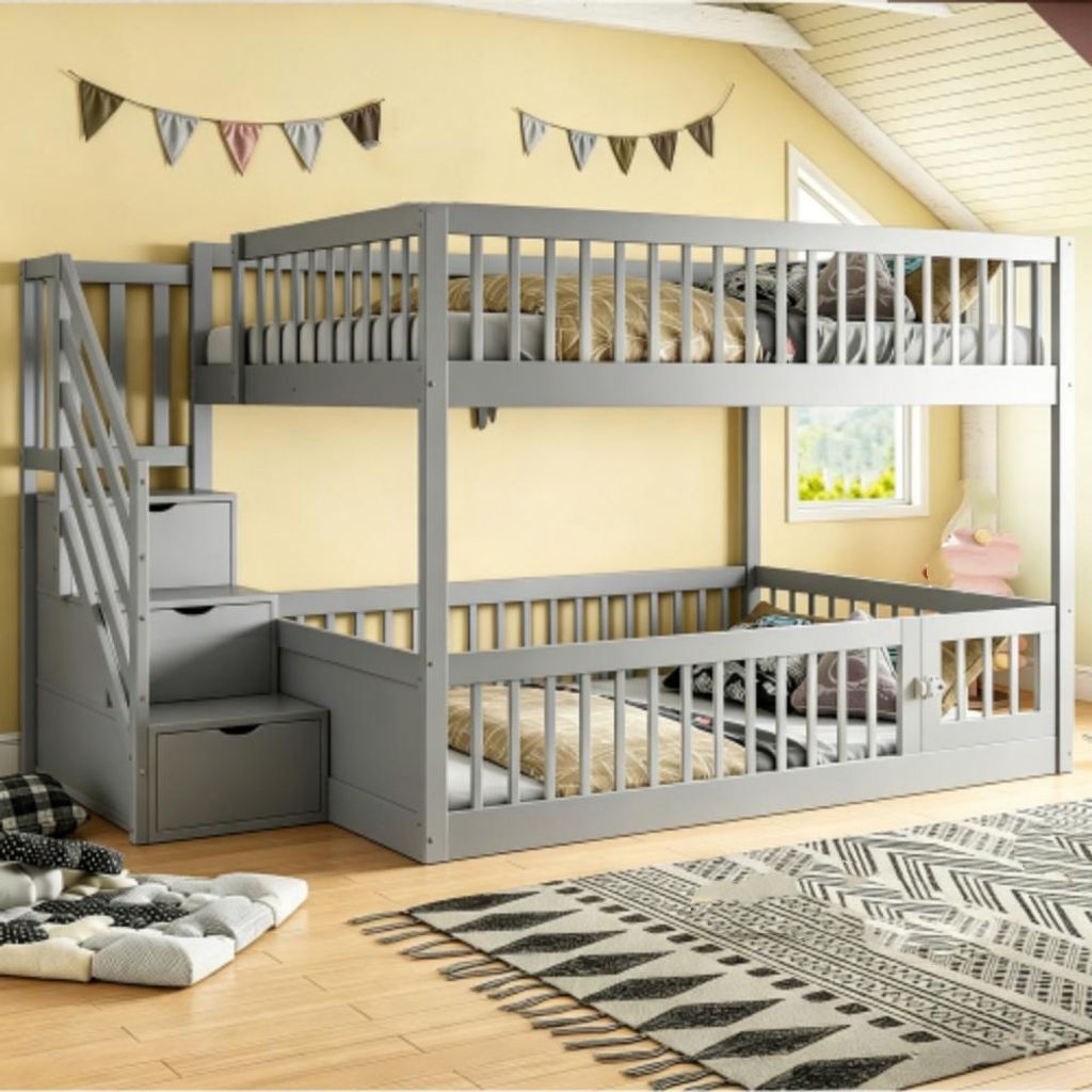 Etagenbett, Kinderbett mit Schubladen,Bett mit Stauraumbett für Kinder 140 x200