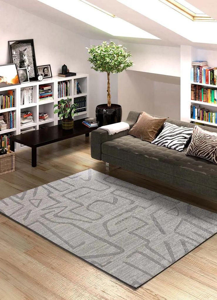ATTICGO Kurzflorteppich HL-AFRICA Abstrakt in Silber, 160x230 cm