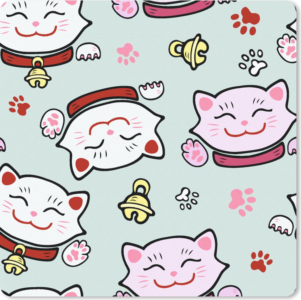 MuchoWow Mauspad Mousepad Katze - Haustiere - Muster 30x30 cm - Mousepads - Maus Mat - Pad - Mausunterlage - Gaming