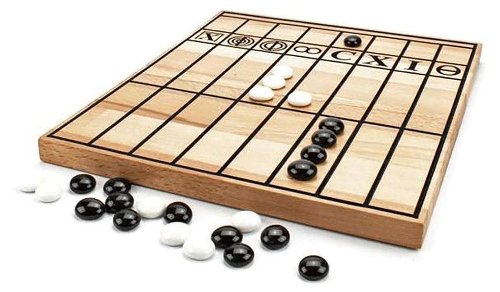 Antikes Rechenbrett mit Steinen