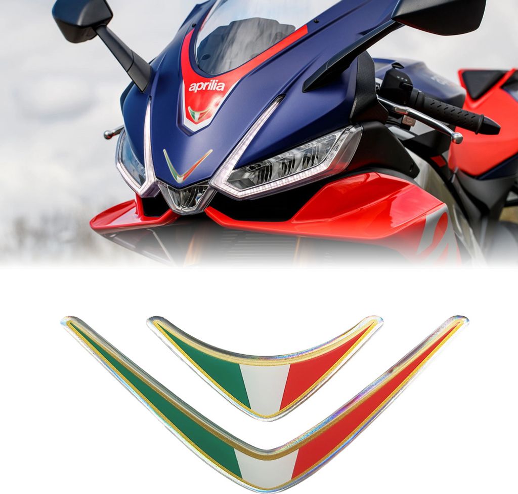 Sticker 3D Flagge Italien Schnurrbart HQ