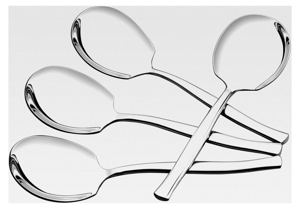 8 Edelstahl-Servierlöffel, große Servierlöffel für Buffets