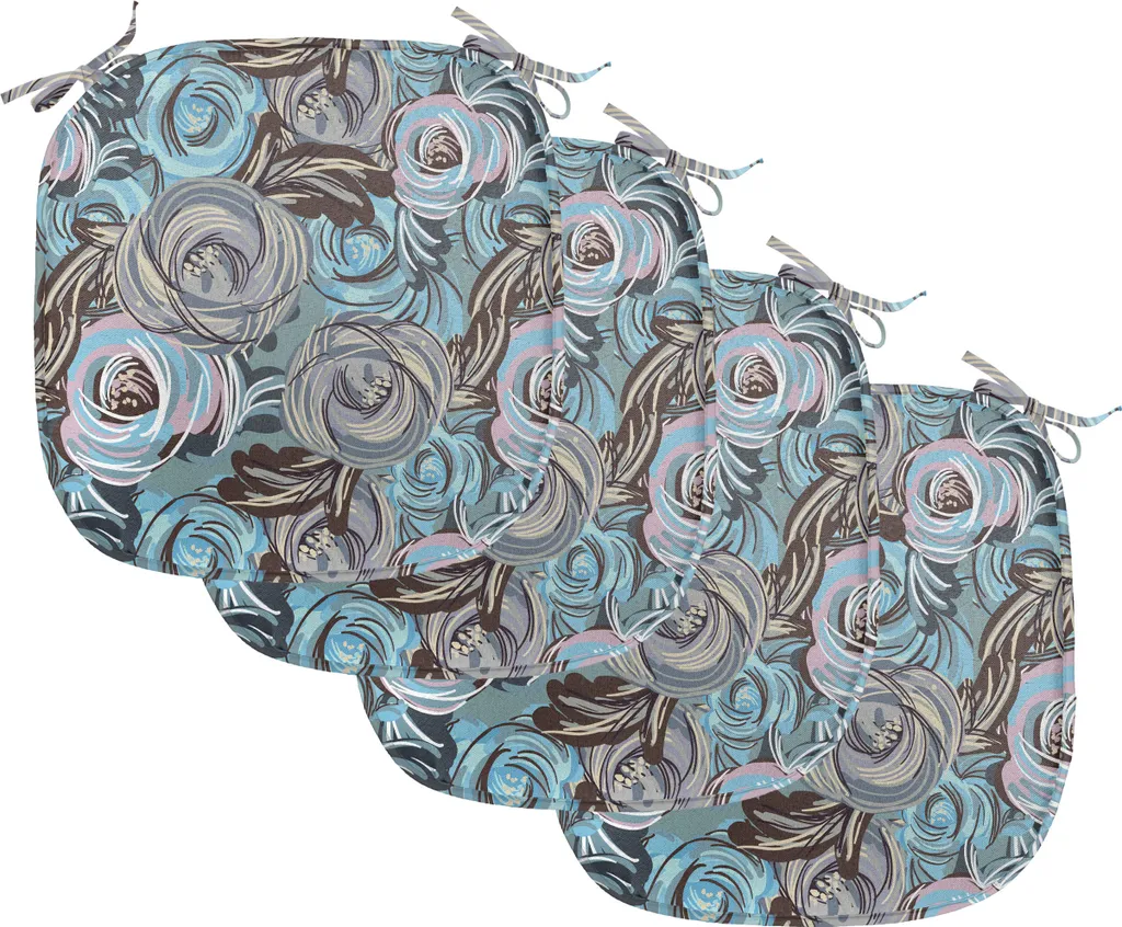 Cuscini Sedie Esterno 40x40 ABAKUHAUS Impermeabili - Set 4 Pezzi