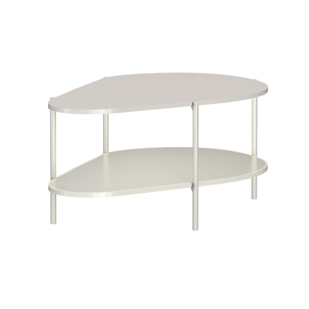Design-Couchtisch in Tropfenform mit Metallgestell – LUME Produktbild 