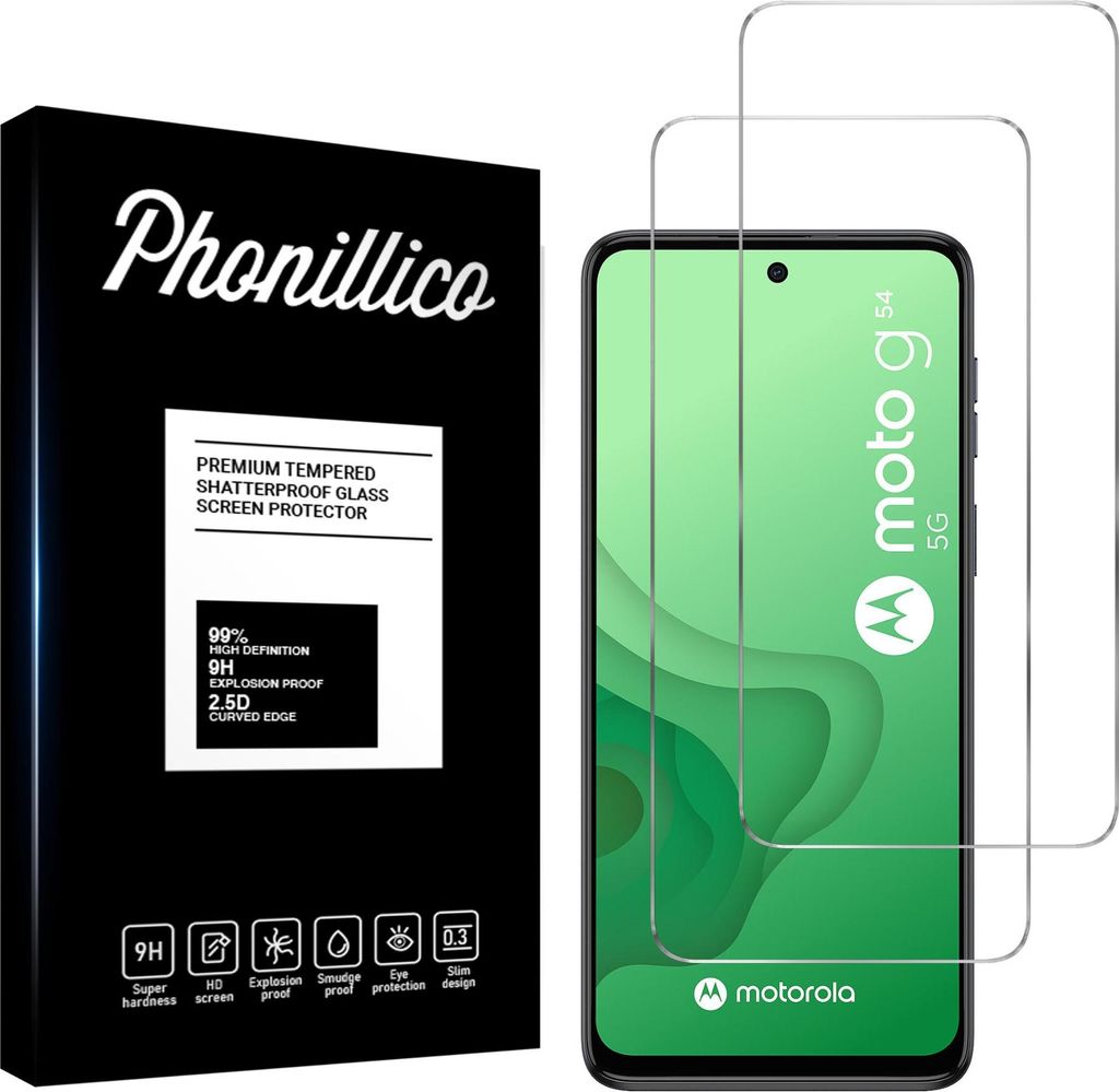 Vetro temperato per Motorola Moto G54 [2 pezzi] Pellicola Immagine del prodotto 