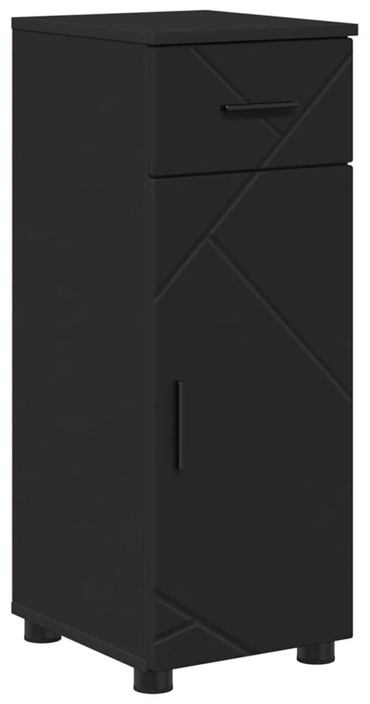 vidaXL Kúpeľňová skrinka so zásuvkami čierna 30 x 35 x 80 Obrázok produktu 