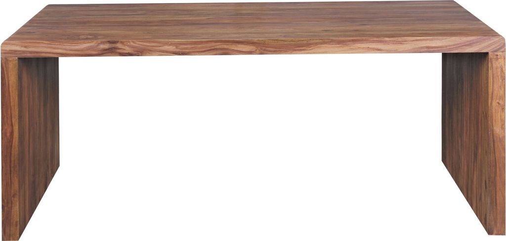 A wooden desk on a white background.