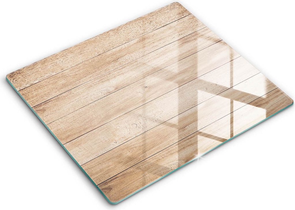 Glasschneideplatte - Herdabdeckplatte - 60x52 - Schneidebrett - Spritzschutz - Holzbretter