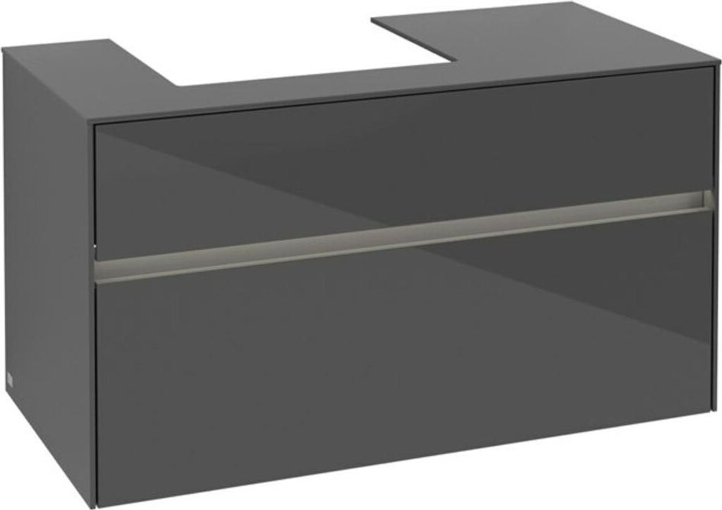 V&B Waschtischunterschrank Collaro 100x54,8x50cm, WT l, LED 7,3 W, glo Gr