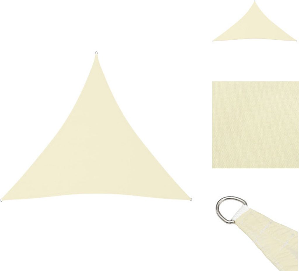 vidaXL Sonnensegel Oxford-Gewebe Dreieckig 3x3x3 m Creme - Sonnenschirme & Sonnenschutze