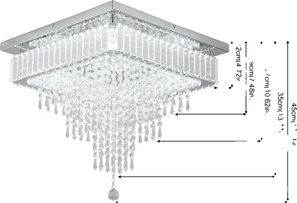 Plafonnier LED moderne pour éclairer une pièce sombre lustre 45 cm