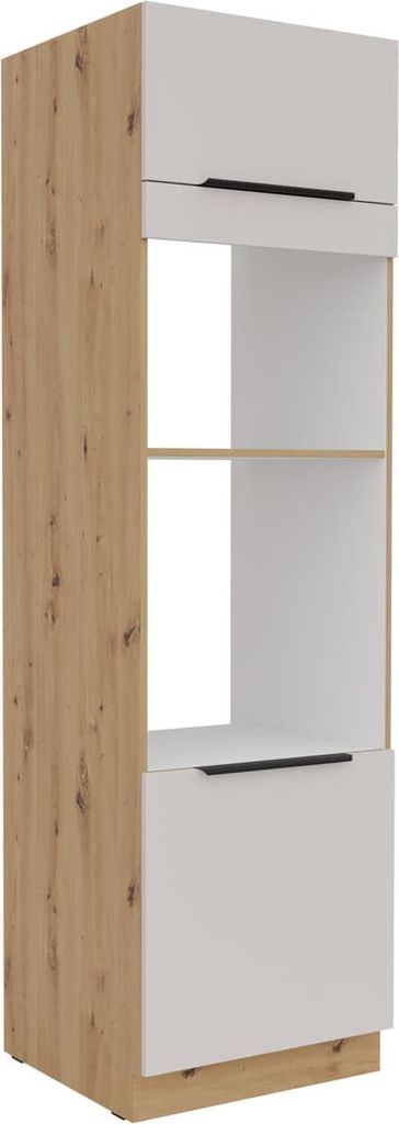 Umbauschrank für Backofen und Mikrowelle Solea Cashmere 60 DPM-210 2F