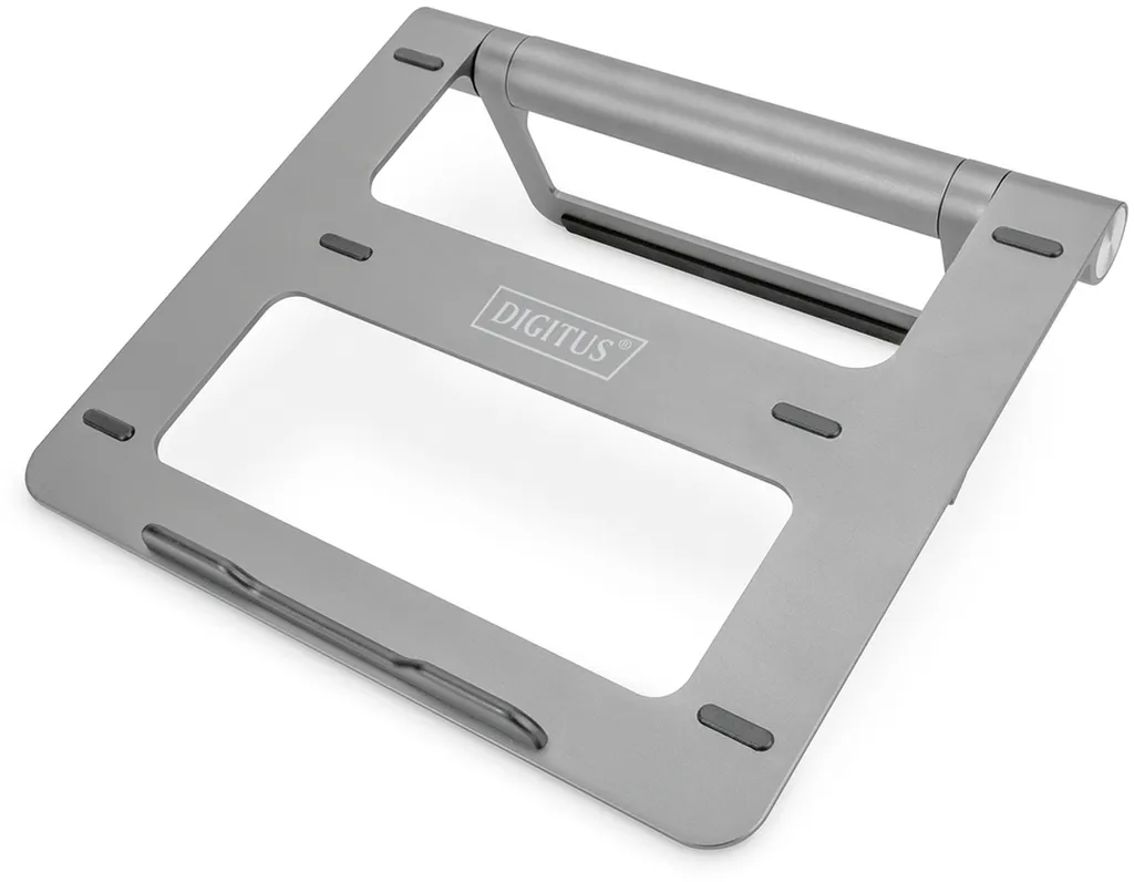 Support ventilé ordinateur portable et hub USB-C multi-ports DIGITUS gris