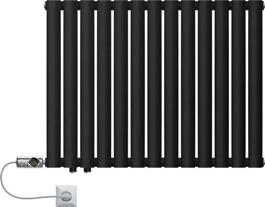 Radiateur horizontal pour salle de bains 600x780 mm gris ardoise chic