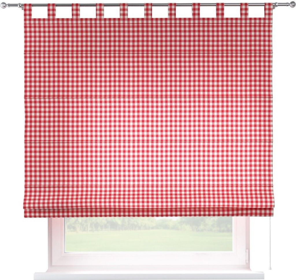 Dekoria Raffrollo Verona, rot-ecru, 120 x 160 cm