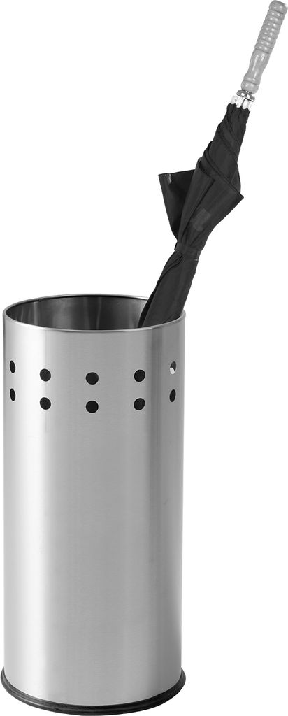 Schirmständer - Edelstahl gebürstet - H 50 cm - mit Auffangschale