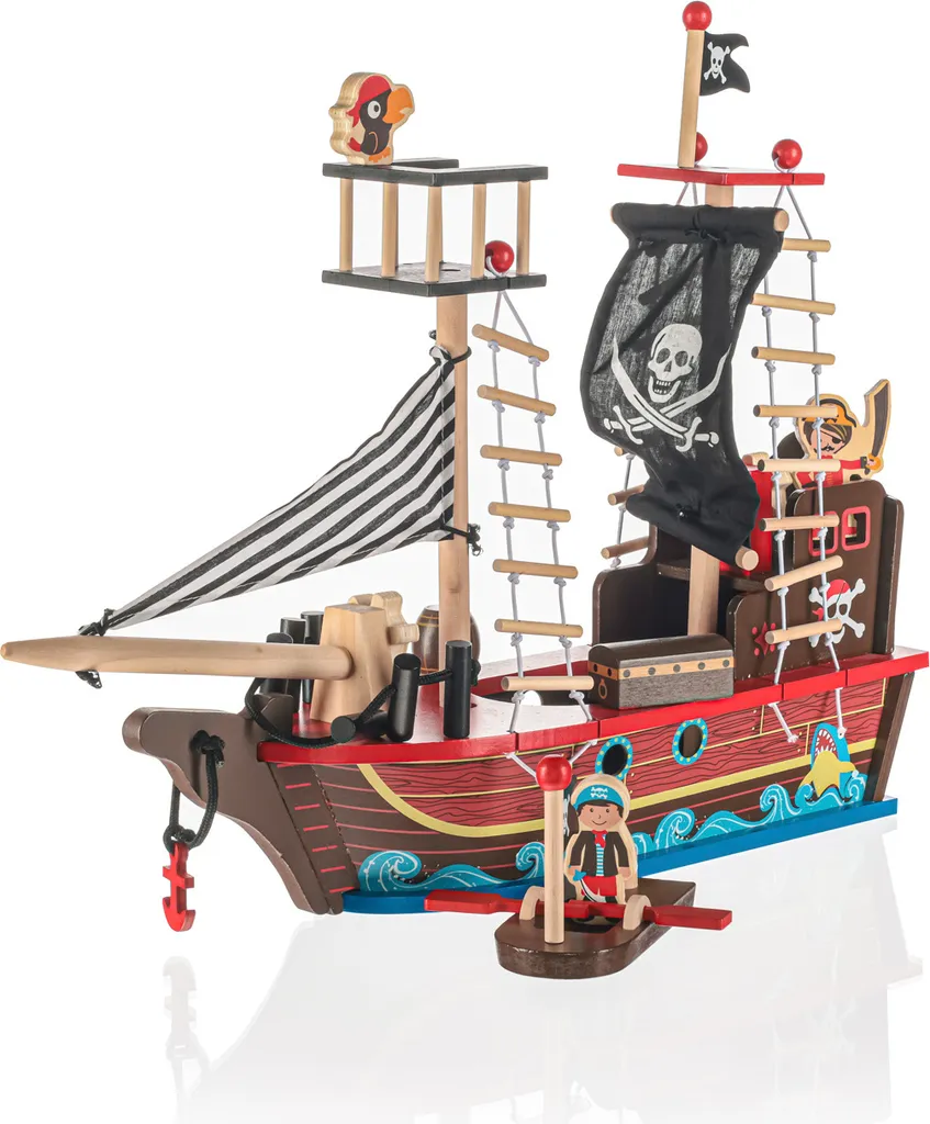 Bateau Pirate Bois ZOPA 2023 - Un Jouet Durable qui Ne se Casse Pas