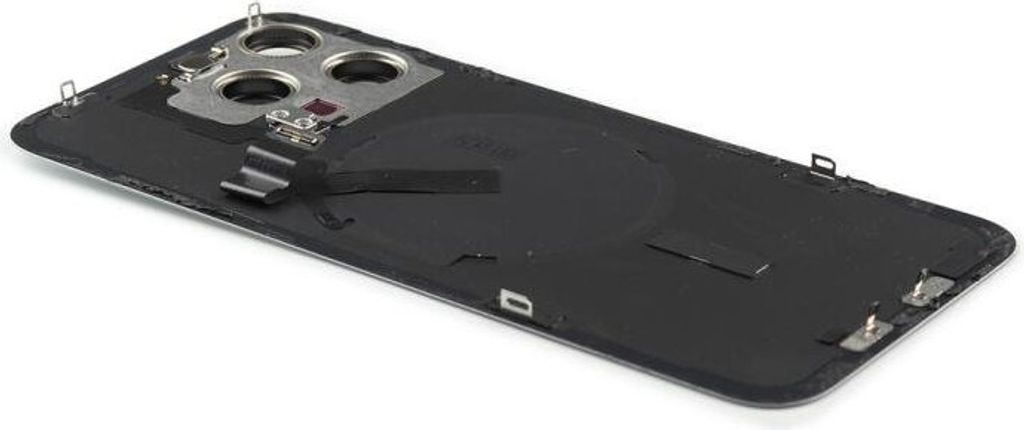 Original Pulled Akkudeckel Backcover Inkl. Kameralinse & Wireless Charging Titanium Weiß für iPhone 15 Pro Max & Werkzeug
