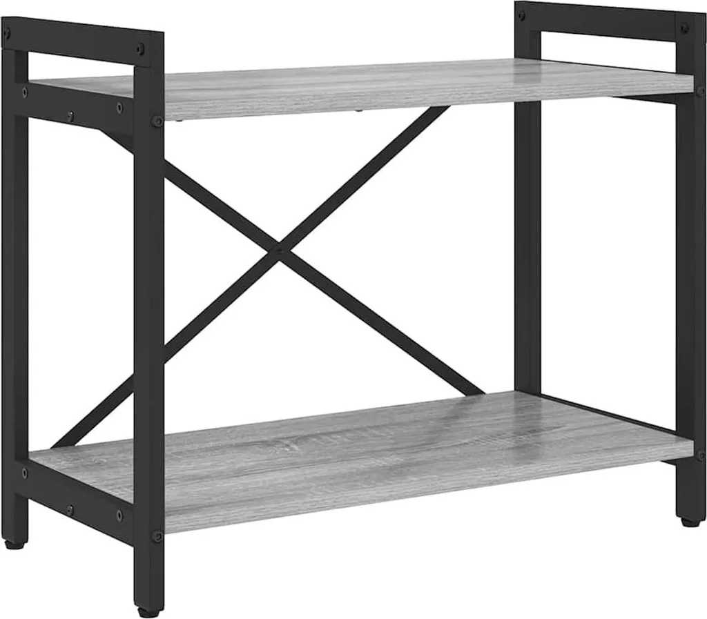 Scaffale Basso Grigio Sonoma 60x30x50 cm - Mobiletto Salvaspazio Moderno