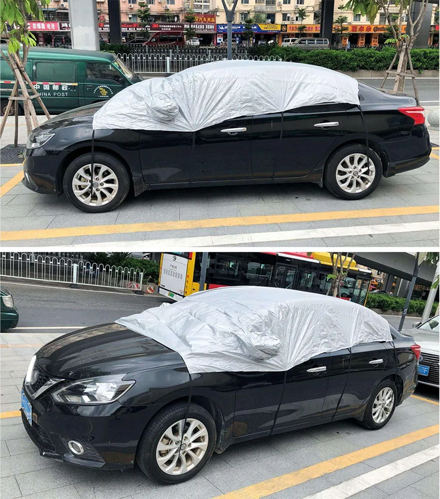 Mezza Copertura Auto PVC Taglia M 270x150cm - Protezione 4 Stagioni