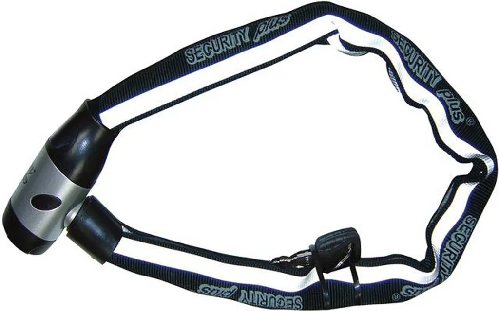 Security Plus Reflex Antivol à chaîne 100 cm noir et blanc haute sécurité