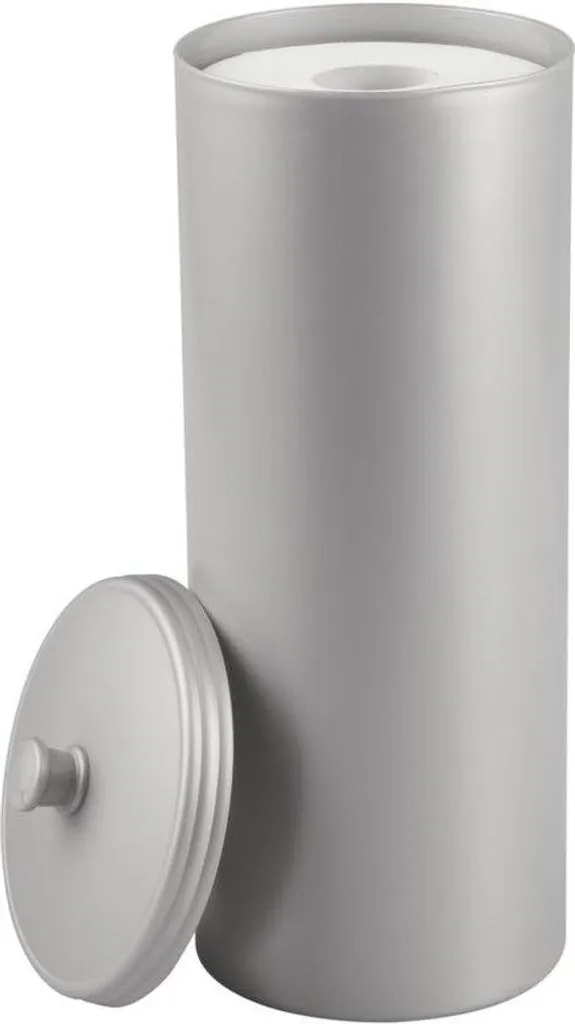Dérouleur papier hygiénique à couvercle 16 cm gris, plastique étanche