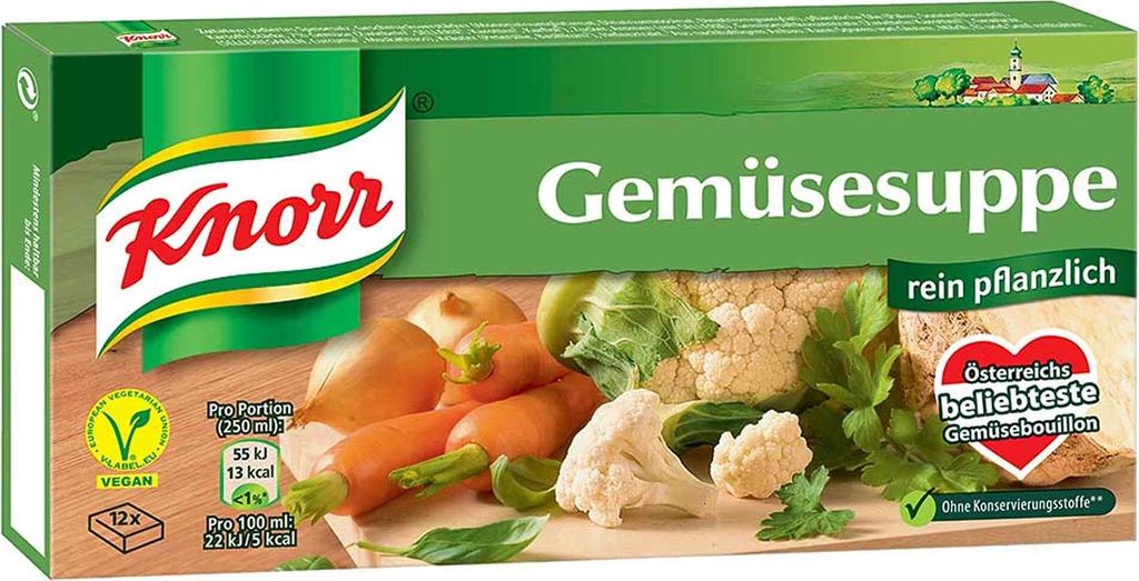 Knorr Gemüsesuppe Würfel 120g Produktbild 