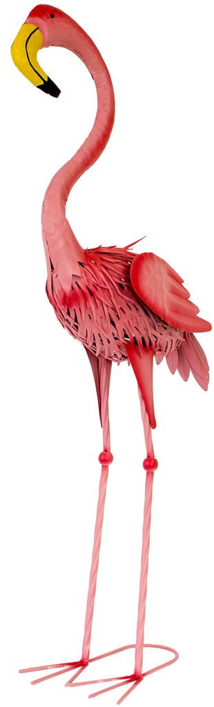 Metall-Dekofigur Metallfigur Dekovogel 87cm hoch Gartenfigur Flamingo 