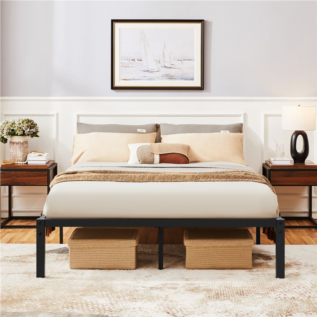 Yaheetech Bettrahmen 36cm H Metallbett mit Lattenrost, Produktbild 2