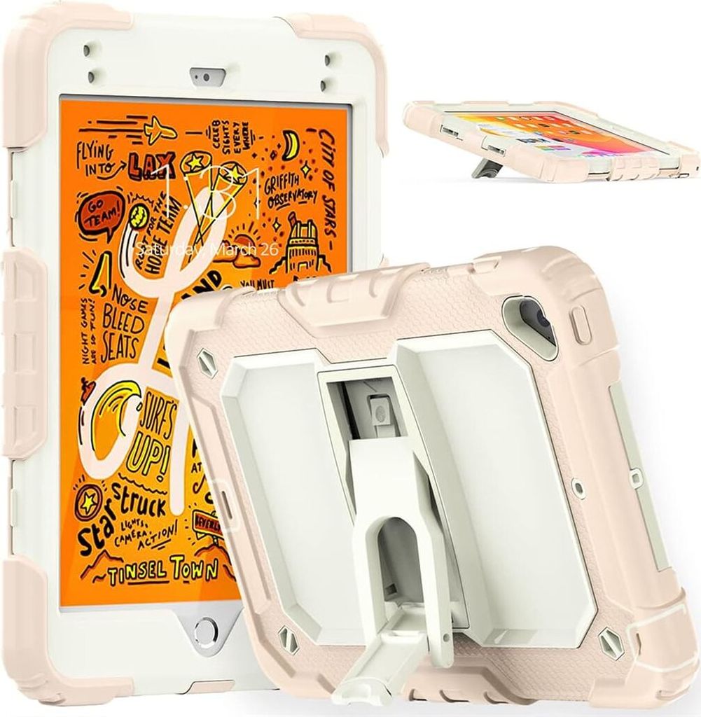 Tasche für iPad Mini 5/4 7.9" mit Ständer und Schultergurt Pink