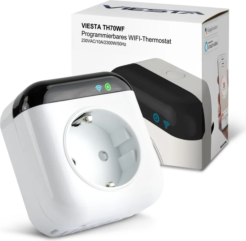 Thermostat WiFi VIESTA TH70 pour prise programmable et chauffage 3450W