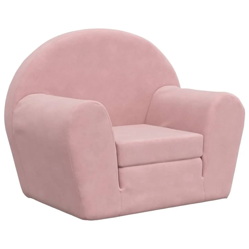Divano Letto Bambini Morbido Peluche Rosa - Il Regalo Ideale