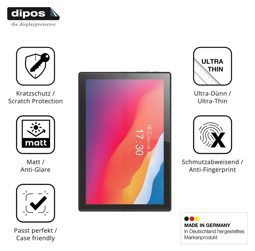2x Schutzfolie für Crelander T30 Pro matt Displayschutzfolie Folie Display Schutz dipos
