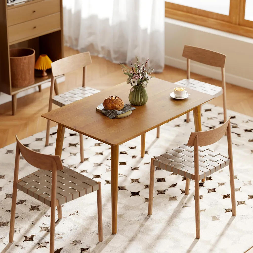 Table à manger familiale 120x75 cm idéale pour petits espaces 6 pers