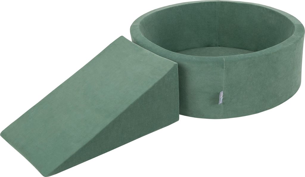 KiddyMoon Velvet Spielplatz Aus Schaumstoff Mit 200 Bälle 7cm Hindernisläufen Rund Bällebad Mit Zwickel Element Für Babys Und Kinder
