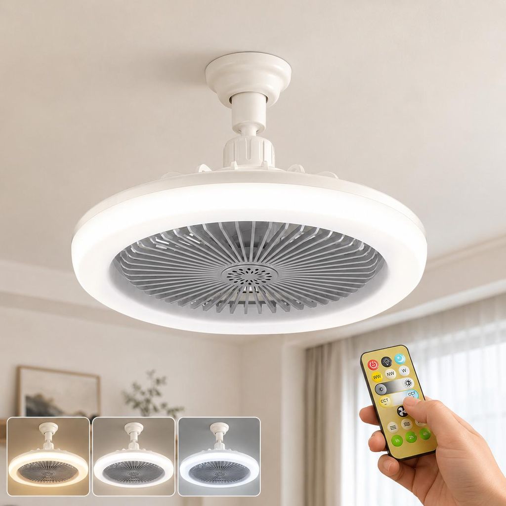 30W stropní ventilátor s osvětlením, 3 barevné teploty, Obrázek produktu 
