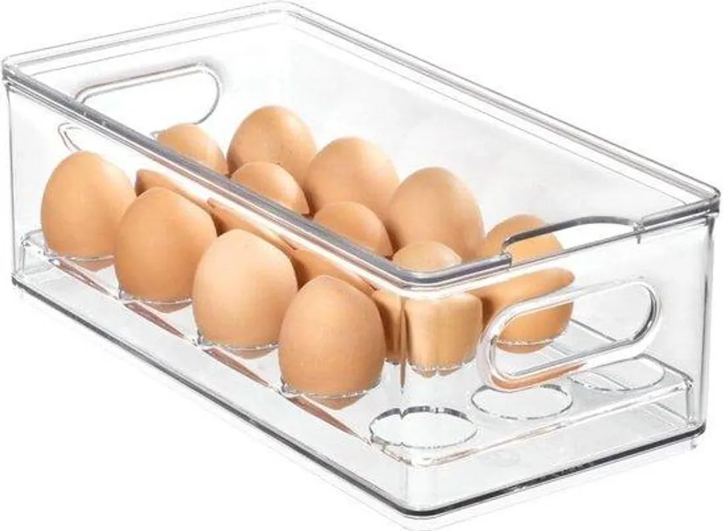 Boîte à œufs empilable 15 cavités en plastique écologique transparent