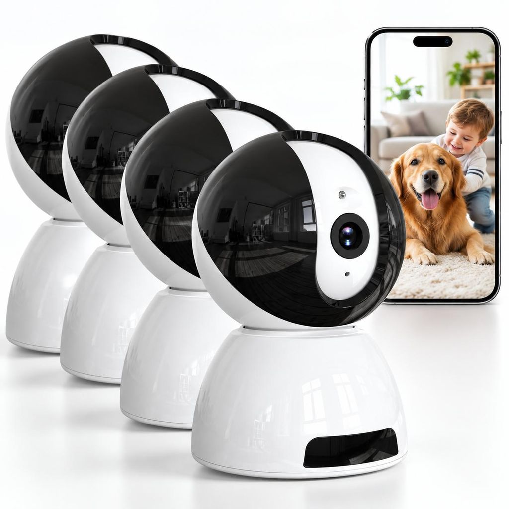 2K überwachungskamera Innen 360° Indoor Hundekamera Produktbild 