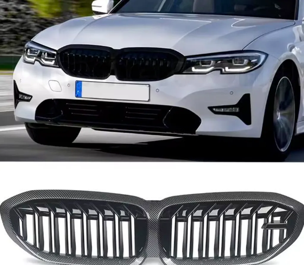 Calandre look carbone pour BMW Série 3 G20 Berline et G21 Break - 2