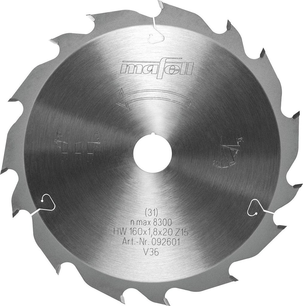 Mafell Sägeblatt KSB-WL160 GT, HW, 160 x 1,8 x 20mm, Z15-5, WZ/FZ | 092601