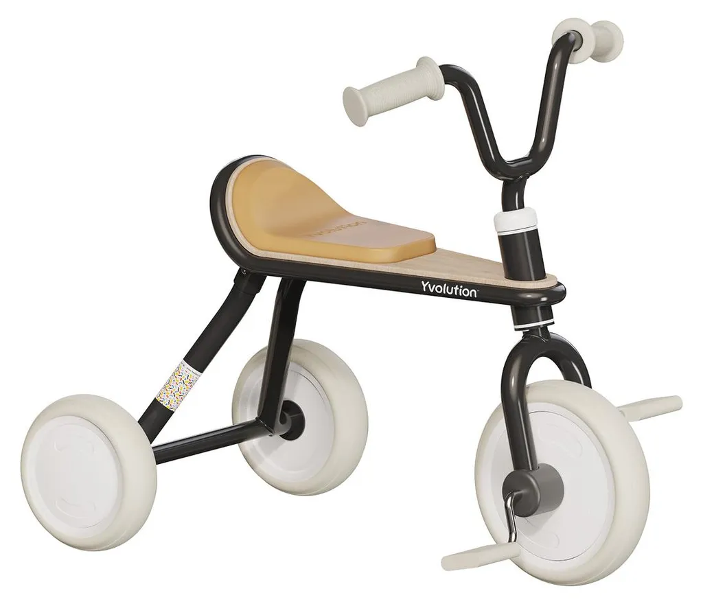 Yvolution Classic Trike noir : tricycle stable au look rétro chic