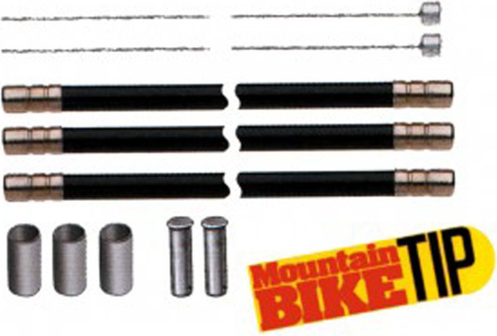 Schaltzug-Komplett-Set mit Nippel 4,5 x 4,5 mm, schwarz/silber, 11-teilig (1 Set)