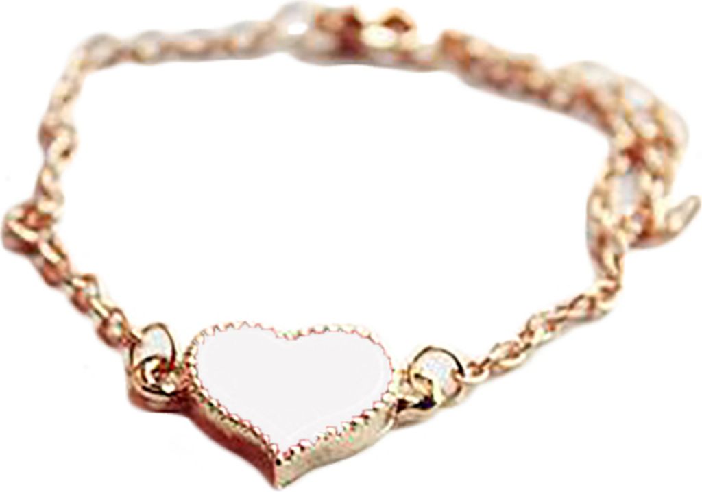 Frauen lieben Herz Design Armband Armreif Schmuck Kette Party Cocktail Geschenk-Weiß