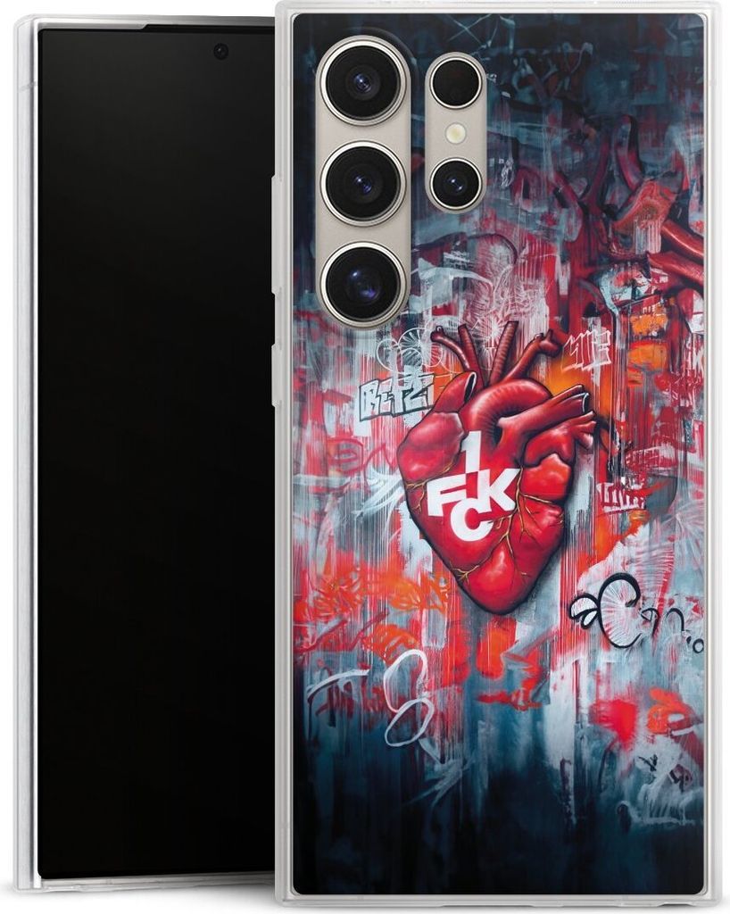 DeinDesign Slim Hülle für Samsung Galaxy S24 Ultra Silikon Case Ultra Dünn Handyhülle 1. FC Kaiserslautern 1. FCK Herz